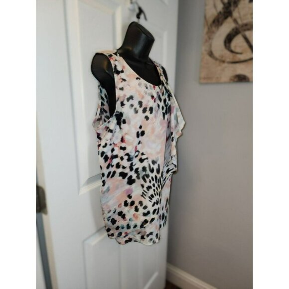 Apt. 9 XL Sleeveless Blouse |‎ Pink Animal Print | Flowy & Lightweight - Picture 7 of 12